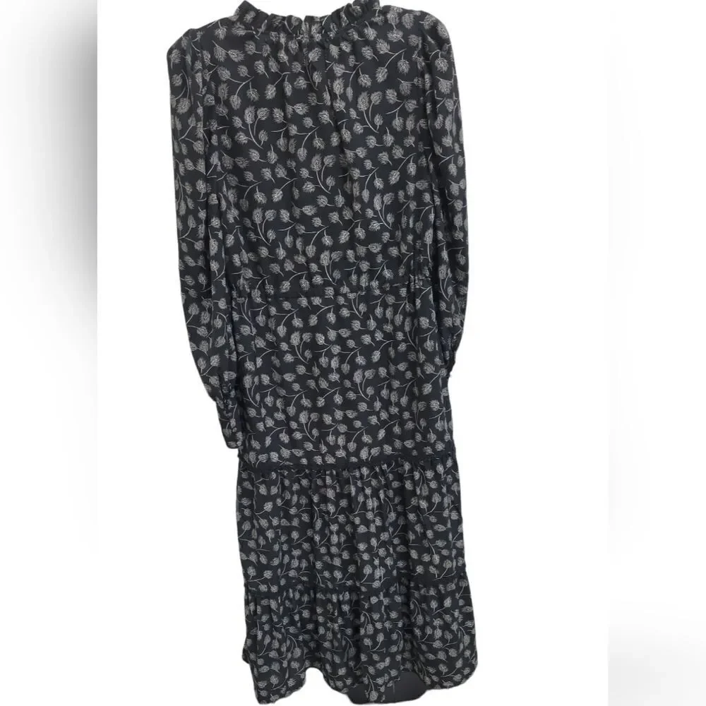 NEW ALLISON NEW YORK Meadow Print Maxi Dress Black Small